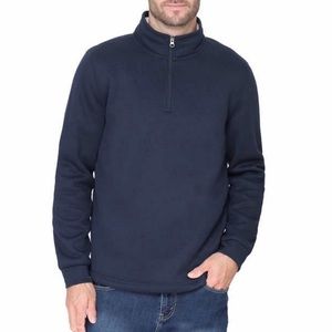 BC Clothing Heritage Men’s fleece lined quarter zip pullover top